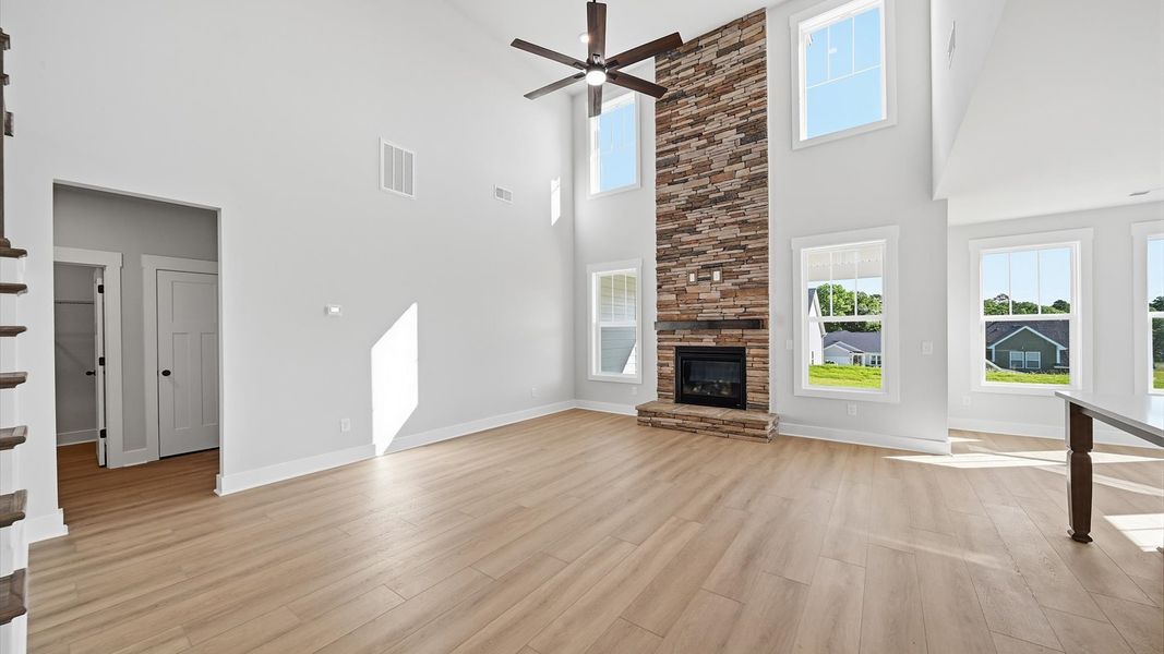 Furnished interior view inside a new home in Kayfield at Midway, Anderson (Image 17).