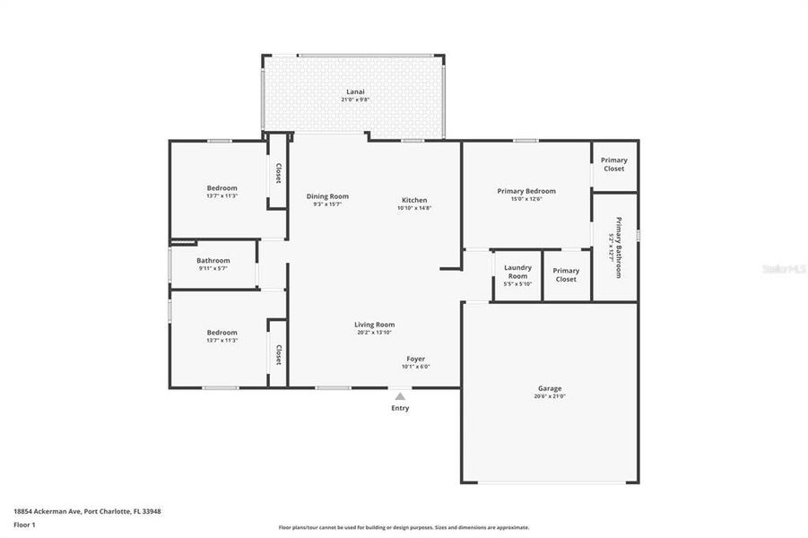 2D floor plan layout of this home in , Port Charlotte, FL (Image 5).