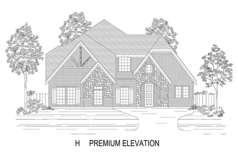 Representative rendering of the exterior for the Birchwood 2FSW (w/Media) by First Texas Homes (Image 14).