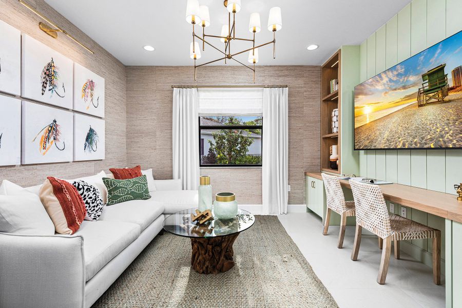 Representative furnished interior of a home built from the Bonaire by GL Homes in Valencia Harbor (55+), Fort Myers (Image 7).