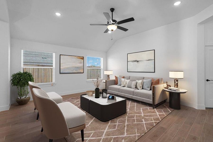 Furnished interior view inside a new home in Bridgeland, Cypress (Image 7).