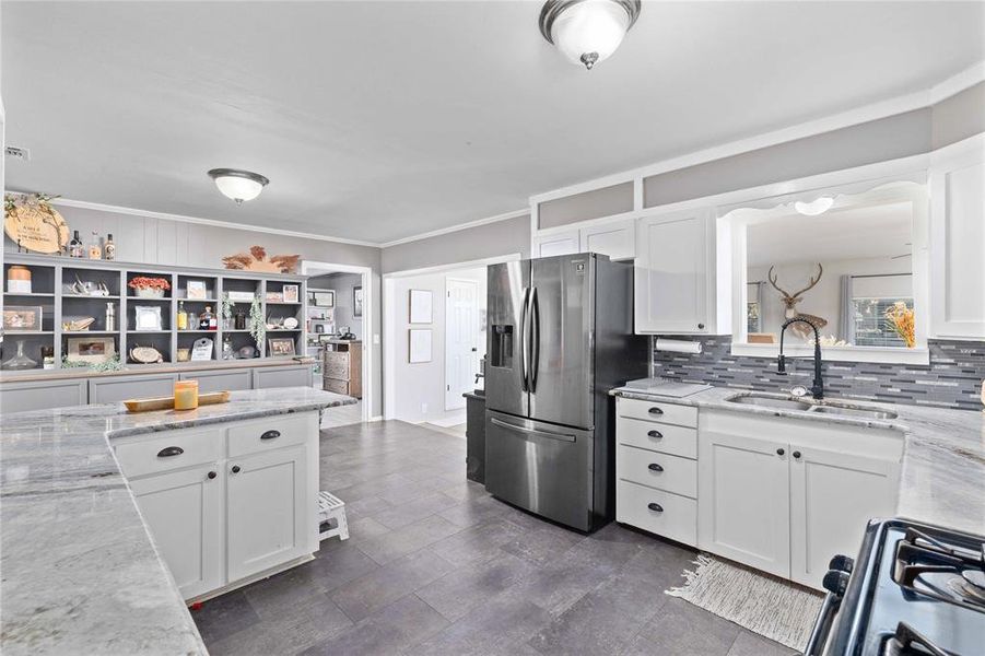 Kitchen with granite countertops