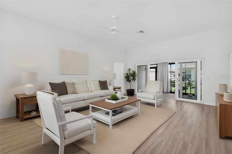 Furnished interior view inside a new home in , The Villages (Image 13). Furnished interior view inside a new home in , The Villages (Image 13).