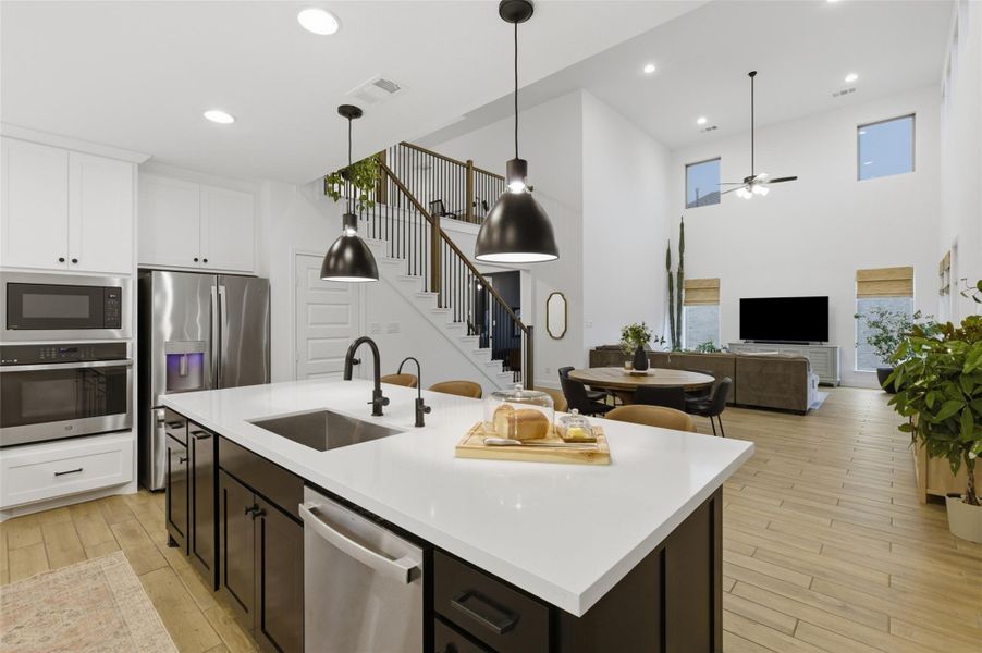 Furnished interior view inside a new home in Wolf Ranch, Georgetown (Image 9).