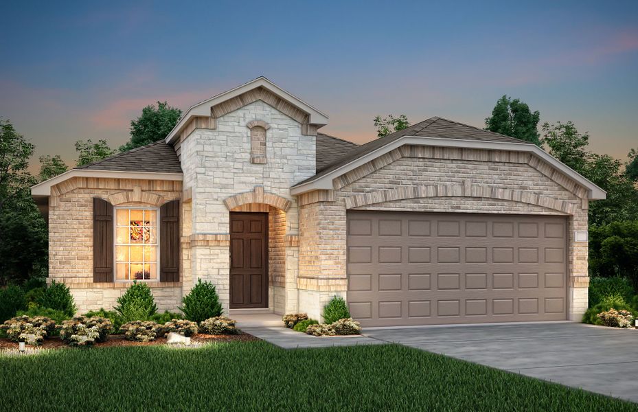 Representative exterior photo of a completed home built from the Hewitt by Pulte Homes in La Cima, San Marcos, TX (Image 2). Representative exterior photo of a completed home built from the Hewitt by Pulte Homes in La Cima, San Marcos, TX (Image 2).