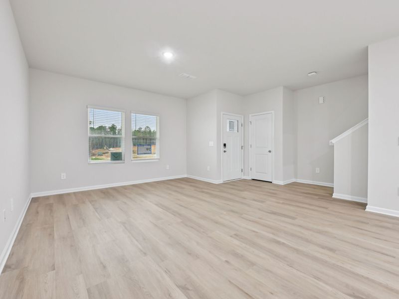 Spacious, unfurnished interior of a new home in The Rows at Buffaloe Reserve, Raleigh (Image 10). Spacious, unfurnished interior of a new home in The Rows at Buffaloe Reserve, Raleigh (Image 10).
