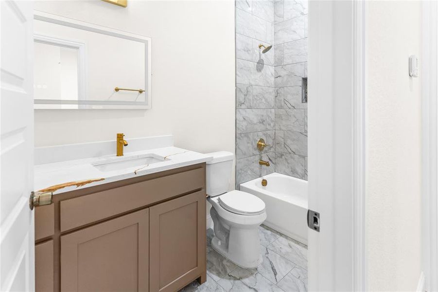 1 of 2 full bathrooms not located in the primary suite 1 of 2 full bathrooms not located in the primary suite