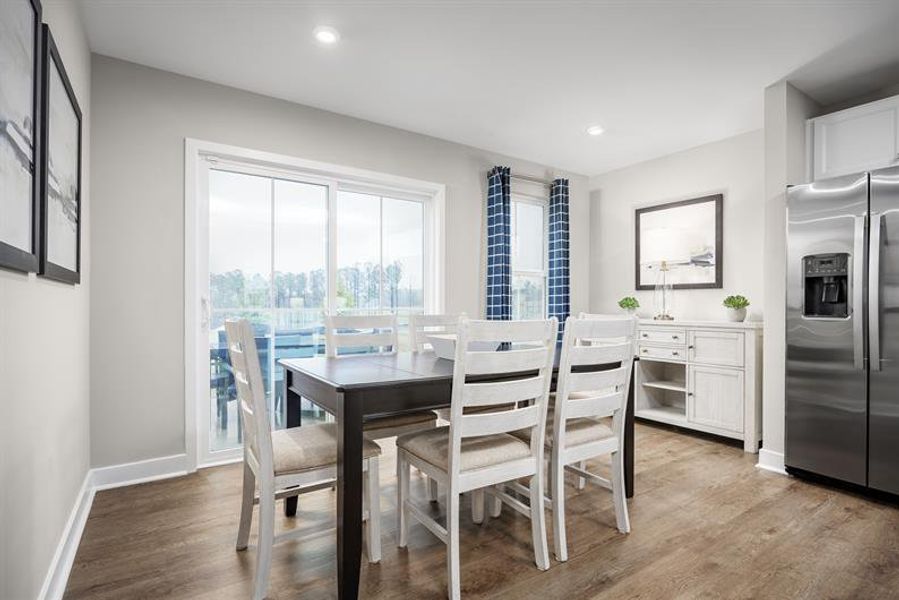 Representative furnished interior of a home built from the Aruba Bay by Ryan Homes in Carolina Crofts, Greenville (Image 4).