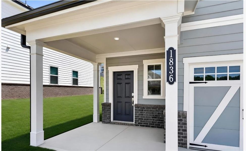 Exterior details and patio area of a home in Millers Pointe, Conyers (Image 3).