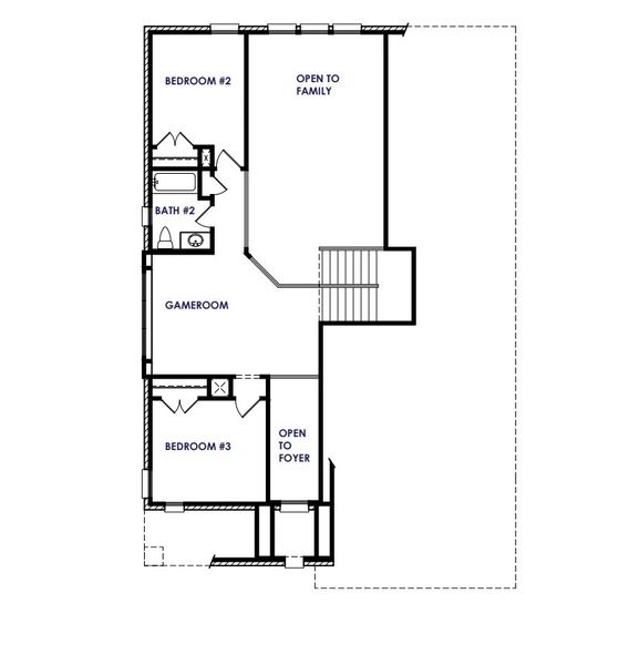 2D floor plan layout of this home in Corner Stone Ranch, Howe, TX (Image 3).