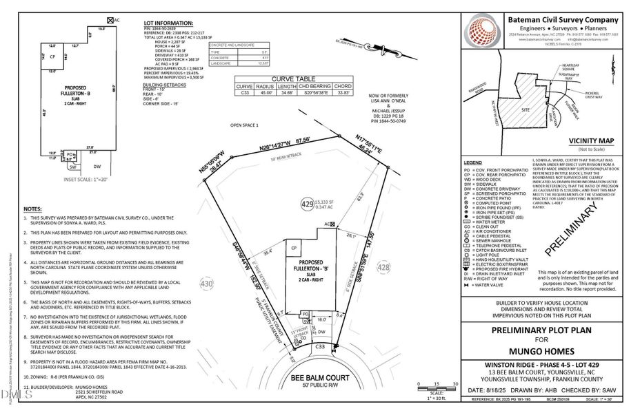 429 WSR Plot Plan 429 WSR Plot Plan