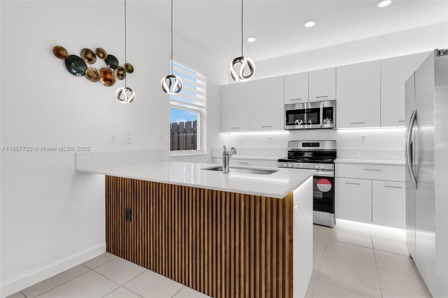 Furnished interior view inside a new home in , Miami (Image 11).