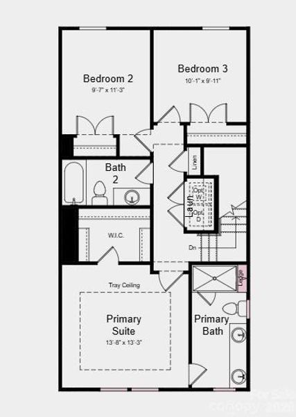 Additional highlights include: main floor bedroom with a full bathroom, garage service door, and a shower with a built-in bench in the primary bathroom.