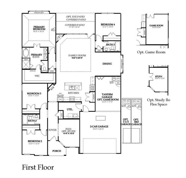 2D floor plan layout of this home in River Ranch, Van Alstyne, TX (Image 5). 2D floor plan layout of this home in River Ranch, Van Alstyne, TX (Image 5).