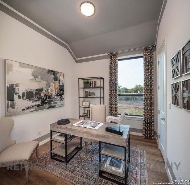 Furnished interior view inside a new home in Davis Ranch: 50ft. lots, San Antonio (Image 9).