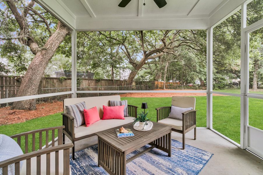 Exterior details and patio area of a home in , Johns Island (Image 3). Exterior details and patio area of a home in , Johns Island (Image 3).