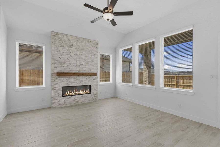 Representative unfurnished interior of a home built from the Palmer by Chesmar Homes in Riceland Alley Loads, Mont Belvieu (Image 18).