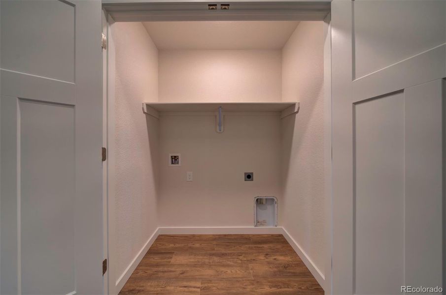 Upstairs laundry is convenient.