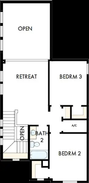 2D floor plan layout of this home in Reflections at Olympus – Valor, Clermont, FL (Image 3).
