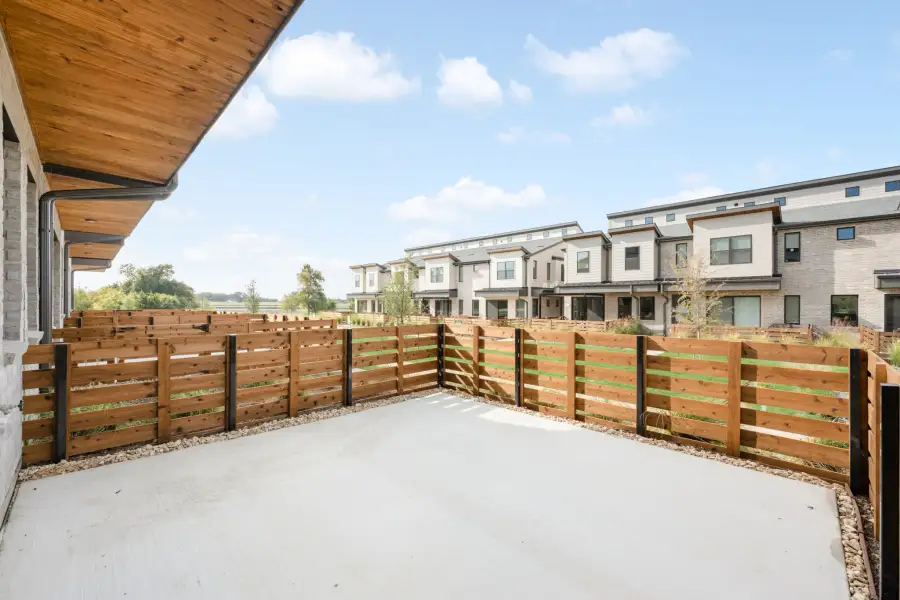 Exterior details and patio area of a home in Ten Mile Creek, Celina (Image 3).