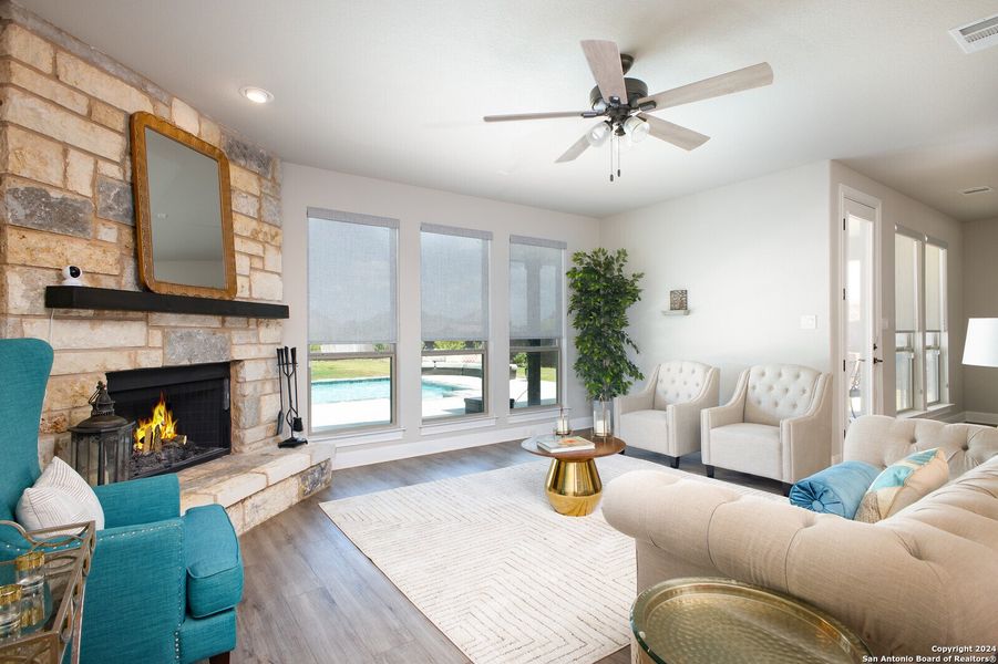 Representative furnished interior of a home built from the The Malta by Whitestone Custom Homes in Johnson Ranch, Bulverde (Image 5).