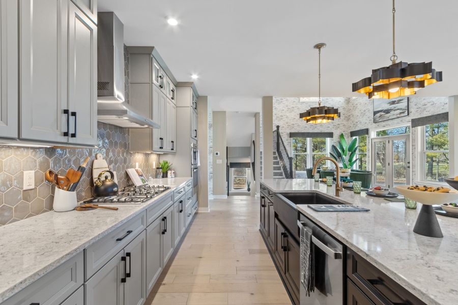 Representative furnished interior of a home built from the Huxley by Fischer Homes in Veranda Manor, Canton (Image 13).