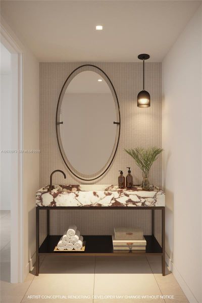 Furnished interior view inside a new home in 2200 Brickell, Miami (Image 5). Furnished interior view inside a new home in 2200 Brickell, Miami (Image 5).