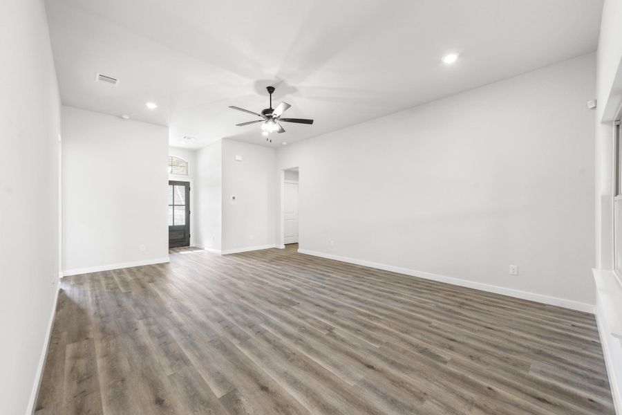 Representative unfurnished interior of a home built from the Cambria I by Cheldan Homes in Sunset Ridge, Keene (Image 70). Representative unfurnished interior of a home built from the Cambria I by Cheldan Homes in Sunset Ridge, Keene (Image 70).