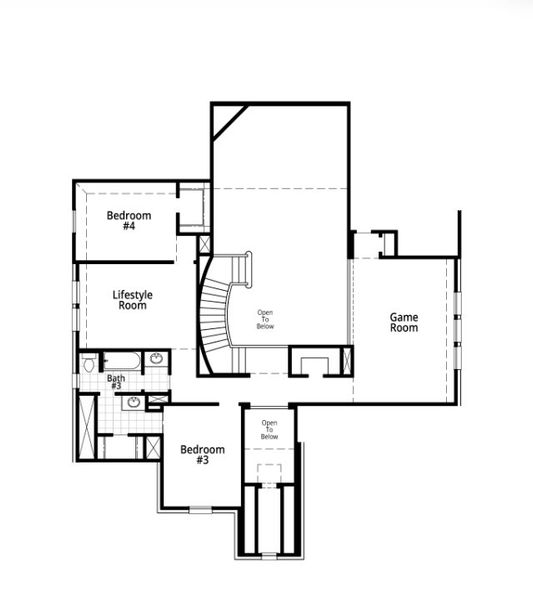 2D floor plan layout for the Sheffield by Highland Homes in COLTON, Montgomery, TX (Image 33).