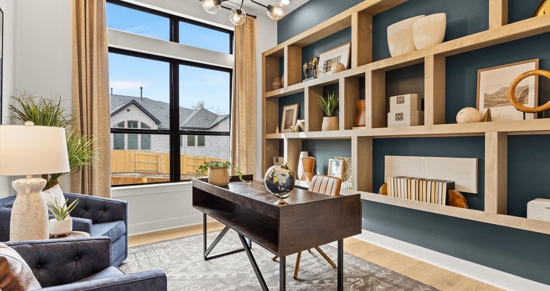 Furnished interior view inside a new home in 6 Creeks, Kyle (Image 12).