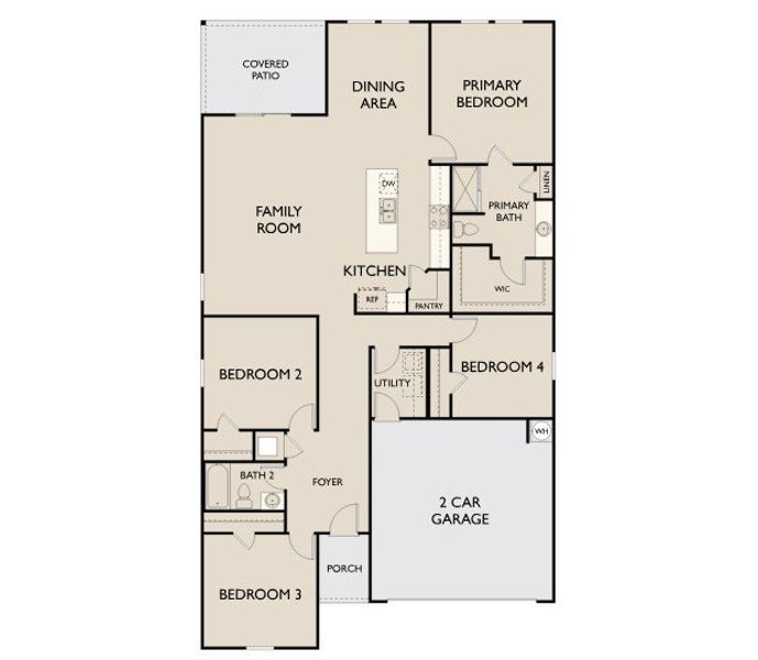 2D floor plan layout for the Equinox by Starlight Homes in The Trails, Phoenix, AZ (Image 3).