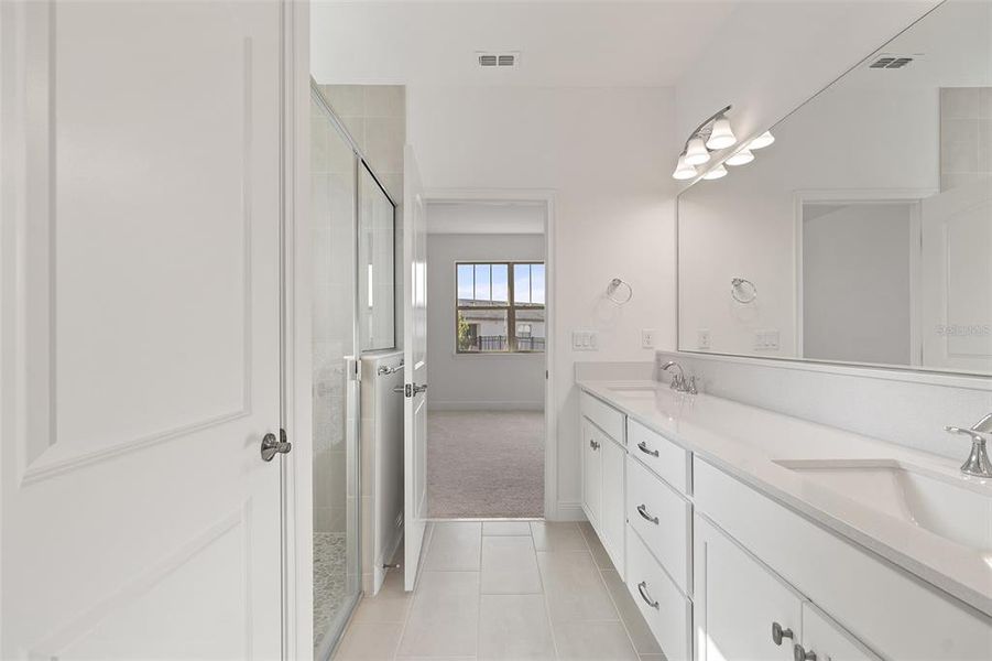 Furnished interior view inside a new home in Lakes at Harmony, Harmony (Image 13).