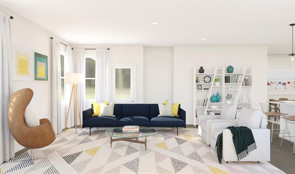 Cozy great room (*Artist rendering used for illustration purposes only.) Cozy great room (*Artist rendering used for illustration purposes only.)