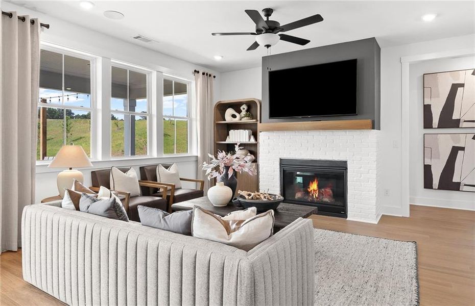 Furnished interior view inside a new home in Bleckley Station, Ball Ground (Image 12). Furnished interior view inside a new home in Bleckley Station, Ball Ground (Image 12).