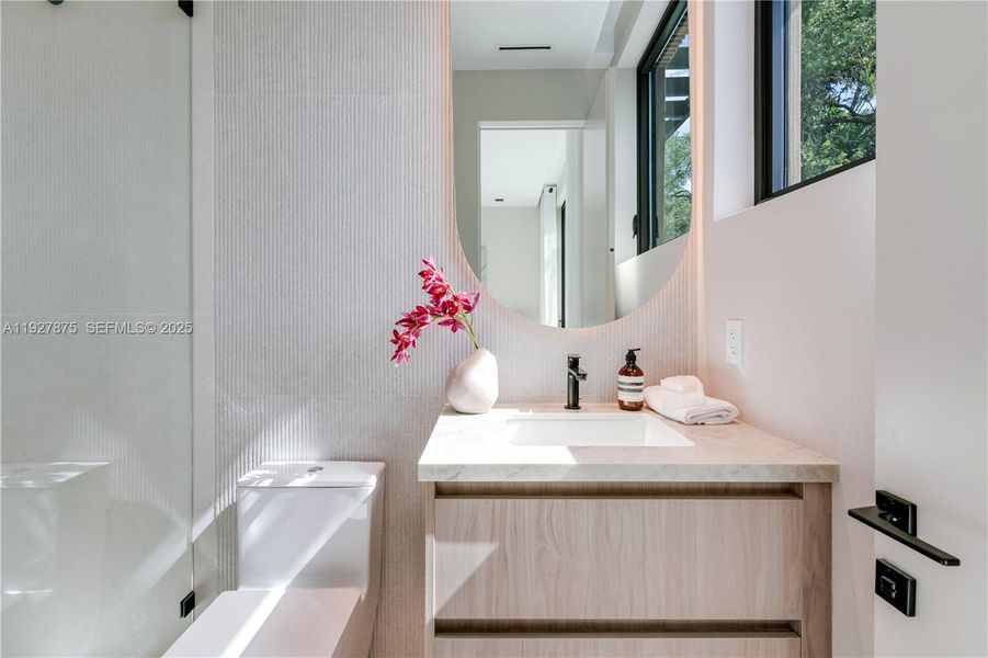 Furnished interior view inside a new home in , Miami (Image 54).