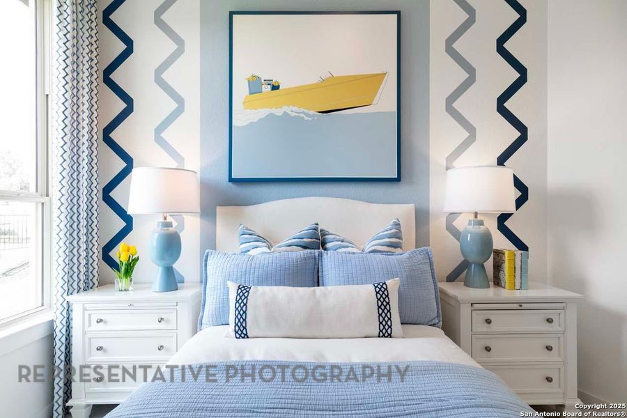 Furnished interior view inside a new home in Davis Ranch: 50ft. lots, San Antonio (Image 34).