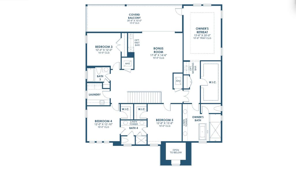 2D floor plan layout for the Verona B by Homes by WestBay in City Homes - South Tampa, Tampa, FL (Image 4).