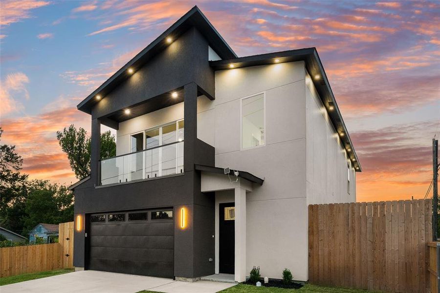 Front exterior of a new home in , Dallas, TX, highlighting curb appeal (Image 16).