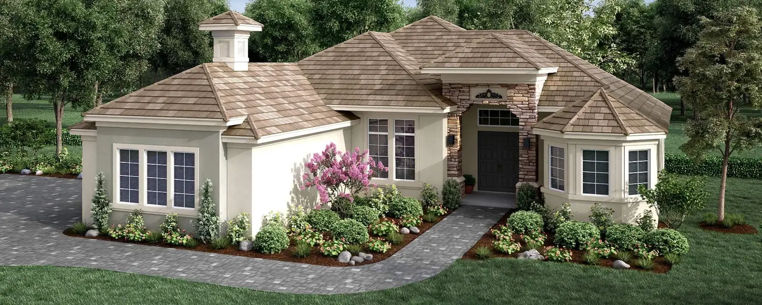 Representative exterior photo of a completed home built from the The Wyndham V Open by ABD Development in Toscana, Palm Coast, FL (Image 1).