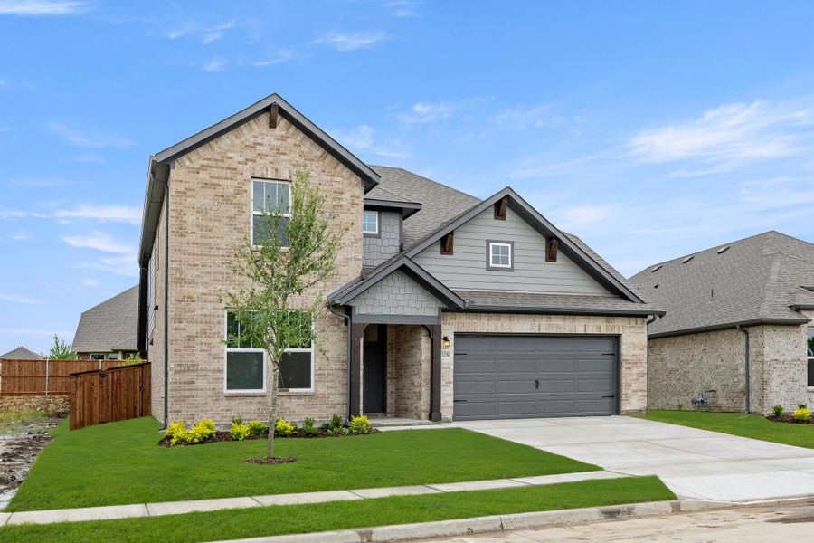 Representative exterior photo of a completed home built from the Republic by Rockwell Homes in Walden Pond, Forney, TX (Image 29). Representative exterior photo of a completed home built from the Republic by Rockwell Homes in Walden Pond, Forney, TX (Image 29).