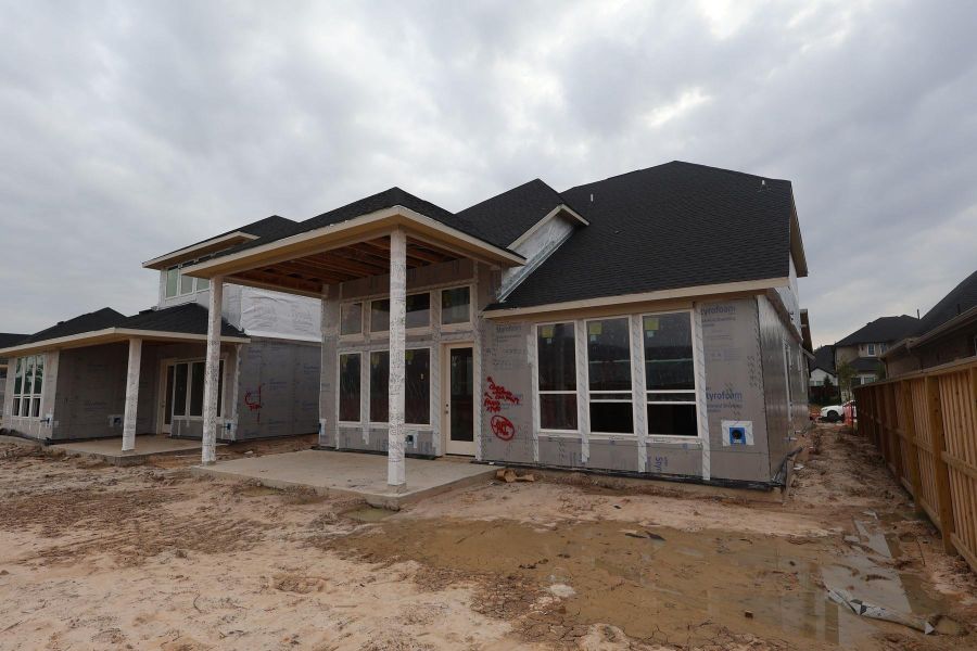In-progress construction of a new home in Woodson’s Reserve, Spring, TX (Image 7).
