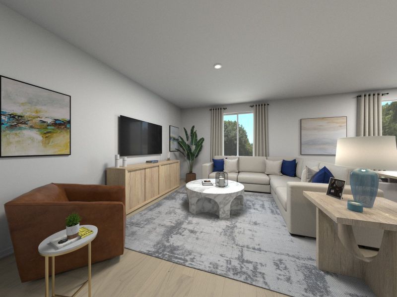 Rendering of the Zion Living Room