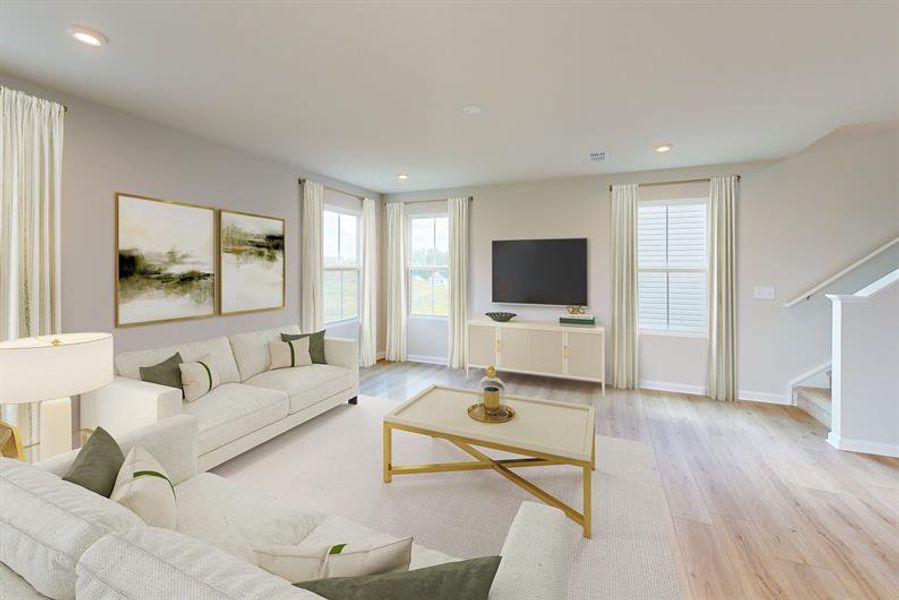 Furnished interior view inside a new home in Sterling Oaks, Ash (Image 4).
