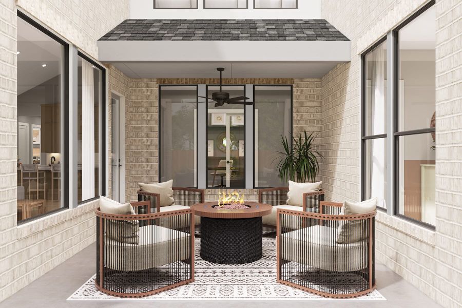 Representative exterior details of a home built from the Lisbon by Tri Pointe Homes in Legacy Grove, Montgomery (Image 23).