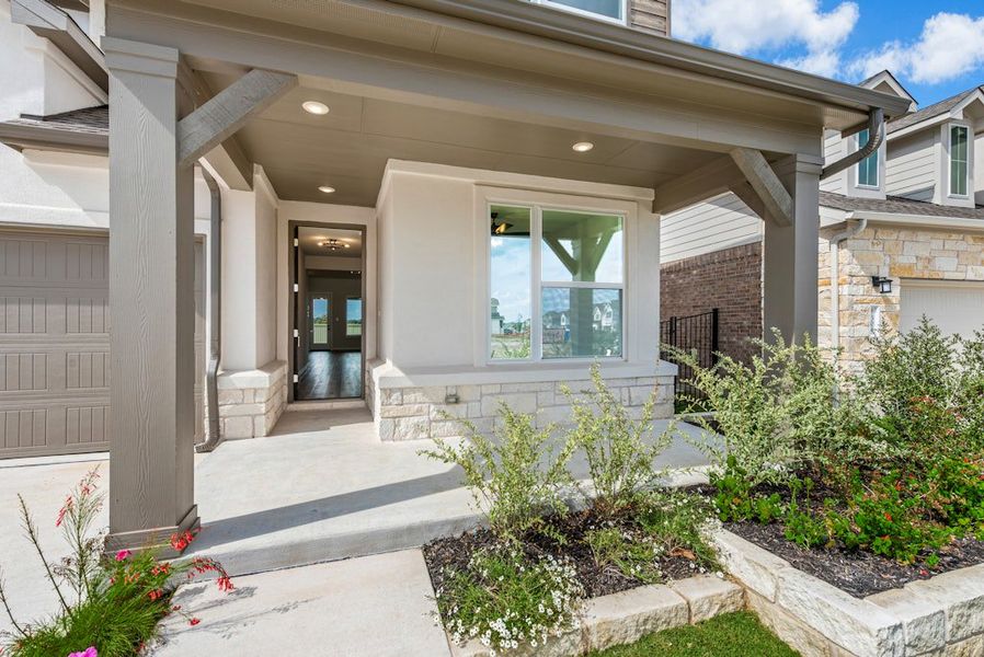 Exterior details and patio area of a home in Santa Rita Ranch, Georgetown (Image 3).