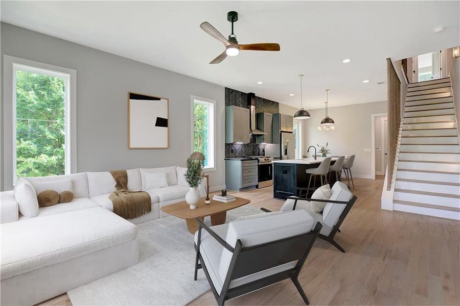 Furnished interior view inside a new home in , Atlanta (Image 46).