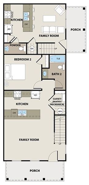 2D floor plan layout for the Josephine by Peachtree Building Group in The Cottages at East Lanier, Fayetteville, GA (Image 2). 2D floor plan layout for the Josephine by Peachtree Building Group in The Cottages at East Lanier, Fayetteville, GA (Image 2).