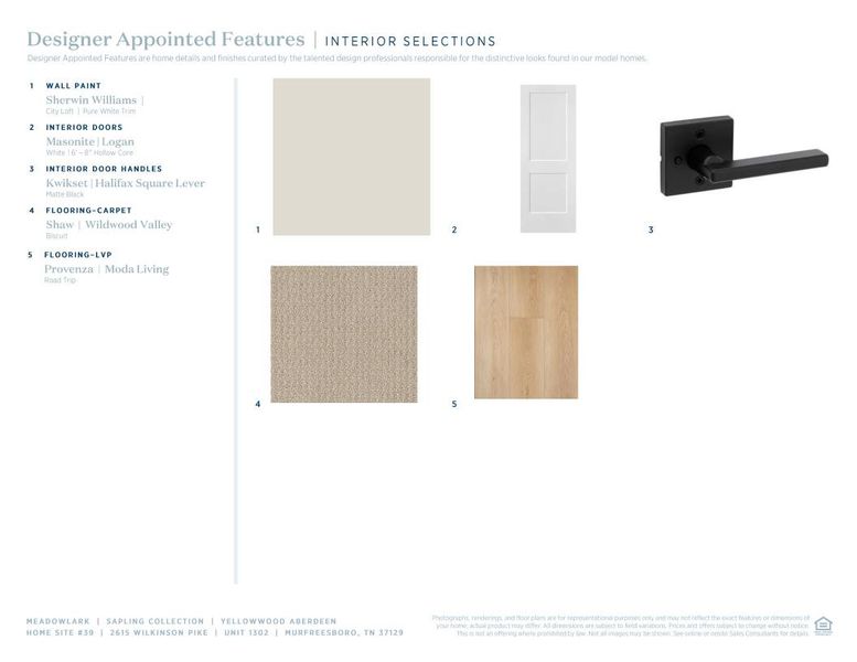 Sample of building materials used in homes in Meadowlark, Murfreesboro (Image 7). Sample of building materials used in homes in Meadowlark, Murfreesboro (Image 7).