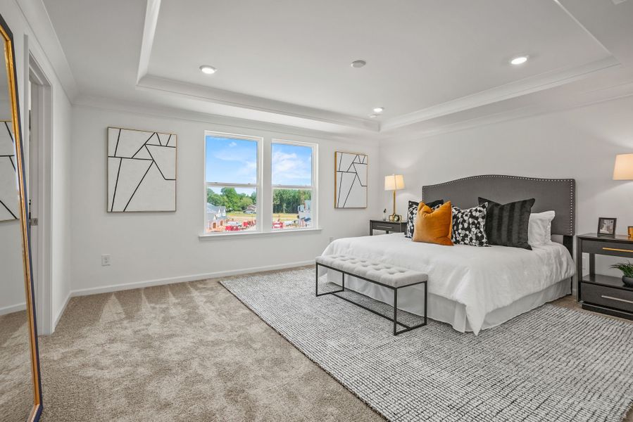 Furnished interior view inside a new home in Stewarts Landing, Charlotte (Image 9).