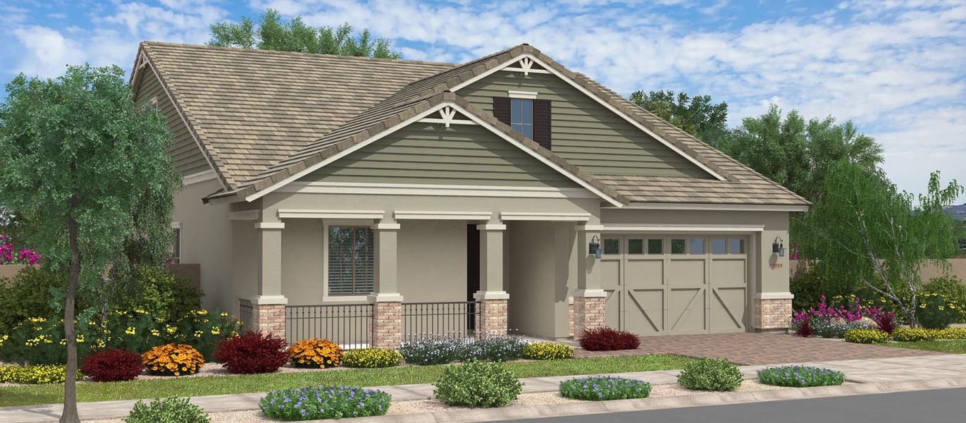 Representative exterior photo of a completed home built from the Acacia w/Loft by Fulton Homes in Groves at Barney Farms, Queen Creek, AZ (Image 7).